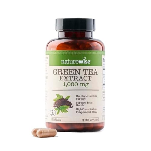 NatureWise Green Tea Extract Capsules 1000 mg - 50% EGCG & 98%…