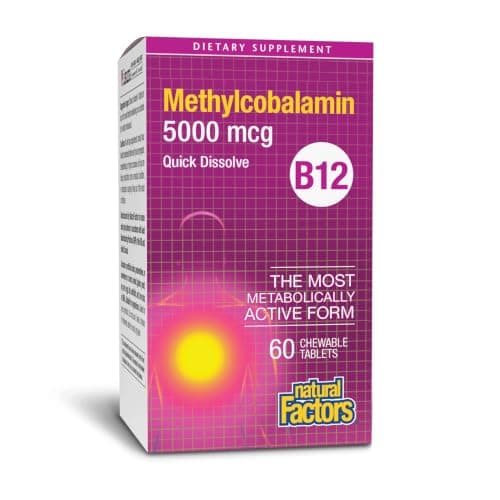 Natural Factors, Vitamin B12 Methylcobalamin 5000 mcg…
