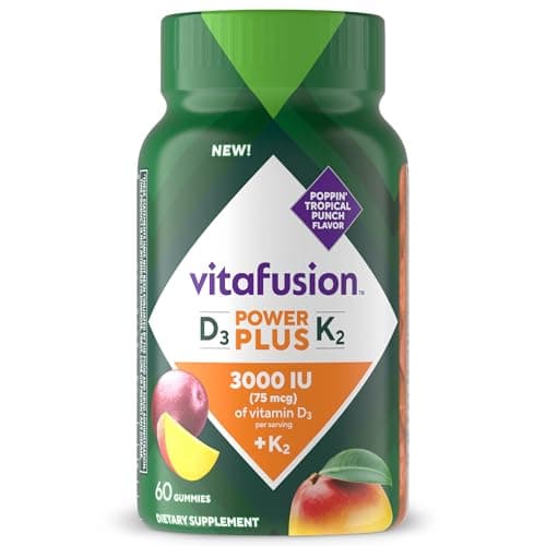 Vitafusion Power Plus Vitamin D3 K2 Gummies | 3000 IU…