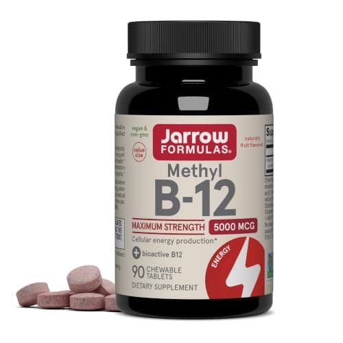 Jarrow Formulas Vitamin B12 5000 mcg - Maximum Strength…