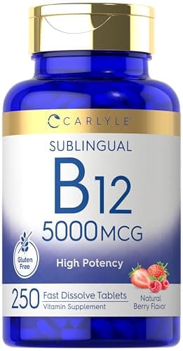 Carlyle B12 Vitamin 5000 mcg Sublingual | 250 Fast Dissolve…