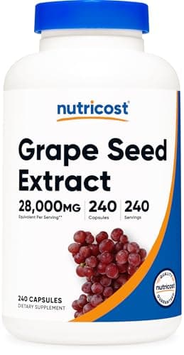 Nutricost Grape Seed Extract 240 Capsules for 240 Servings Per…