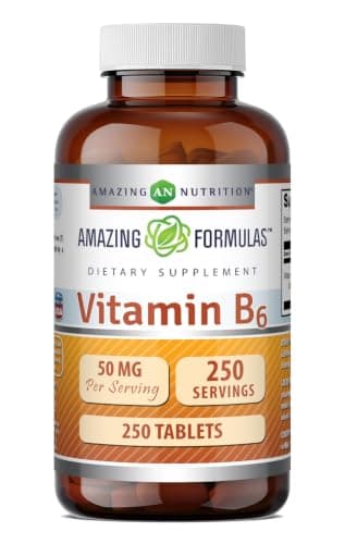 Amazing Formulas Vitamin B6 Pyridoxine 50mg 250 Tablets…