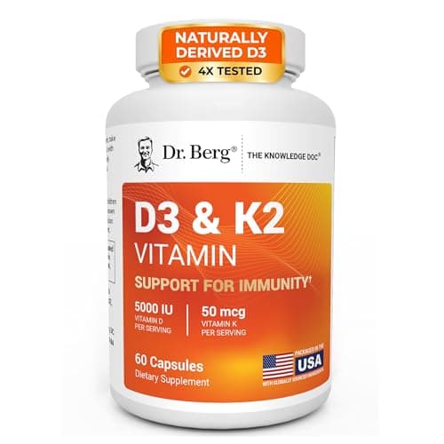 Dr. Berg Maximum Strength 7-in-1 Vitamin D3 K2 5000 IU