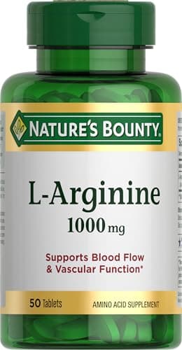 Nature’s Bounty L-Arginine 1000mg for Supporting Blood Flow…