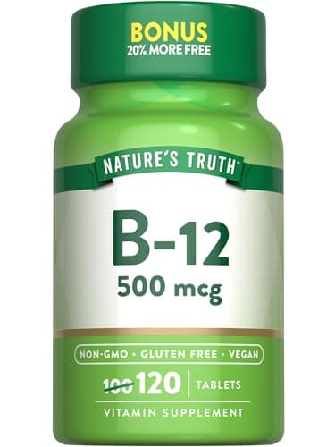 Nature's Truth B12 Vitamin | 500 mcg | 120 Tablets | Vegan
