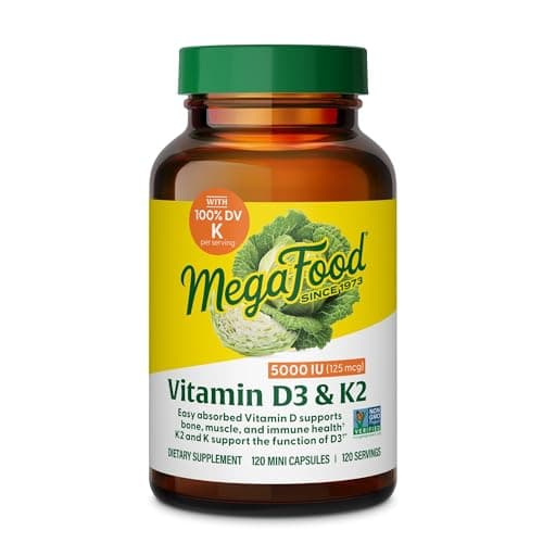 MegaFood Vitamin D3 5000 IU (125 mcg) - Vegetarian Supplements…
