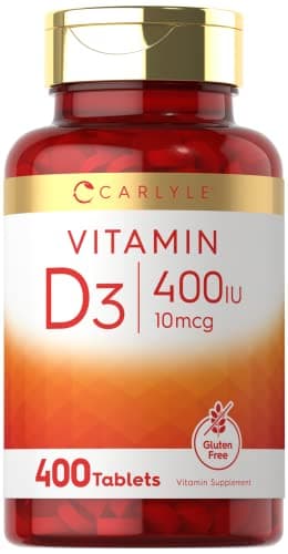 Carlyle Vitamin D3 400iu (10mcg) | 400 Tablets | Value Size…