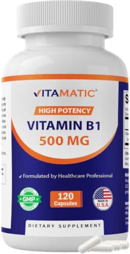 Vitamatic Vitamin B1 (Thiamine) 500mg, 120 Capsules