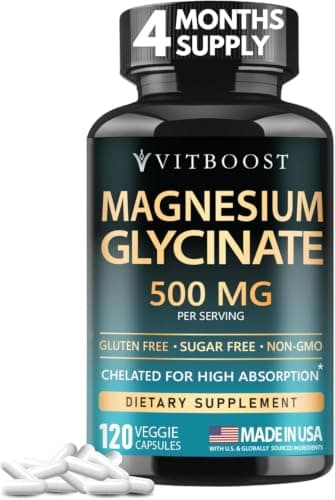 VITBOOST Magnesium Glycinate 500mg - High Absorption Chelated…