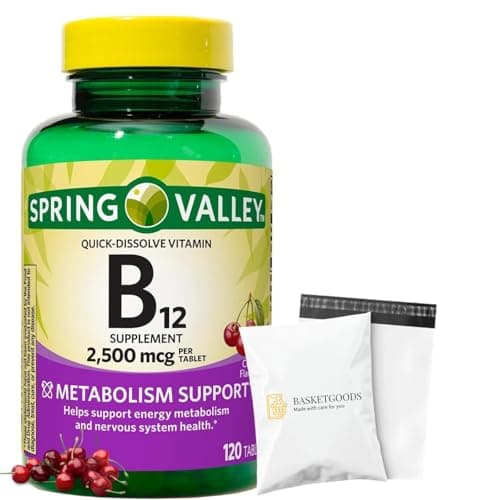Spring Valley Vitamin B12 2500 mcg Quick-Dissolve Tablets…
