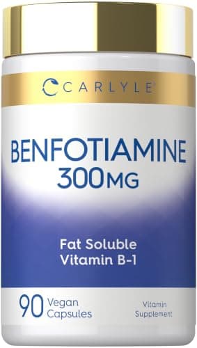 Carlyle Benfotiamine 300mg | 90 Capsules | Fat Soluble Vitamin…
