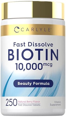 Carlyle Biotin 10000mcg | 250 Fast Dissolve Tablets | Max…
