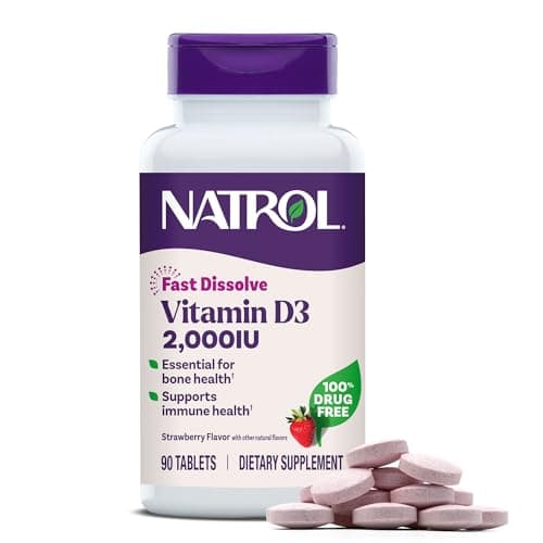 Natrol Vitamin D3 2,000 IU Fast Dissolve, Bone & Joint Health…