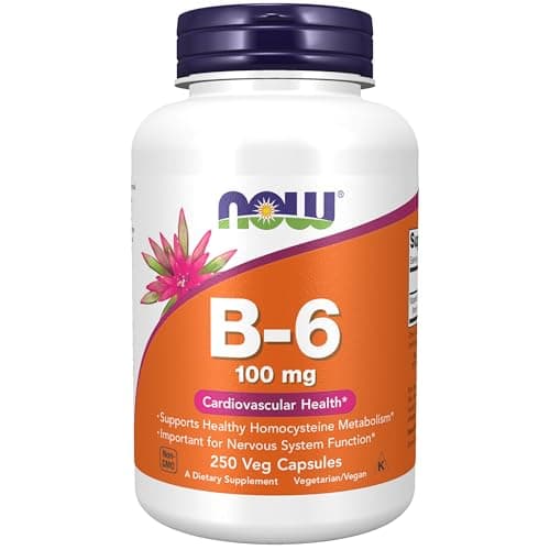 NOW Foods Supplements, Vitamin B-6 (Pyridoxine HCl) 100 mg…