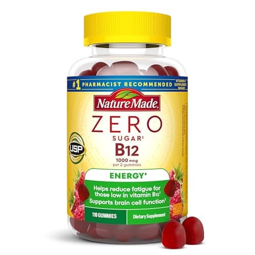 Nature Made Zero Sugar Energy Vitamin B12 Gummies 1000 mcg per…