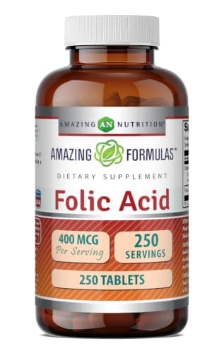 Amazing Formulas Folic Acid (Vitamin B9) 400 mcg | Tablets…