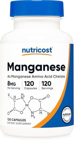 Nutricost Chelated Manganese Supplement 8mg