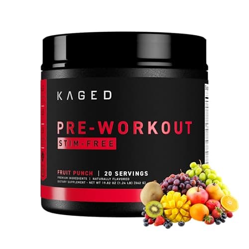 Kaged Stimulant Free Pre Workout Powder Fruit Punch Pre-Kaged…
