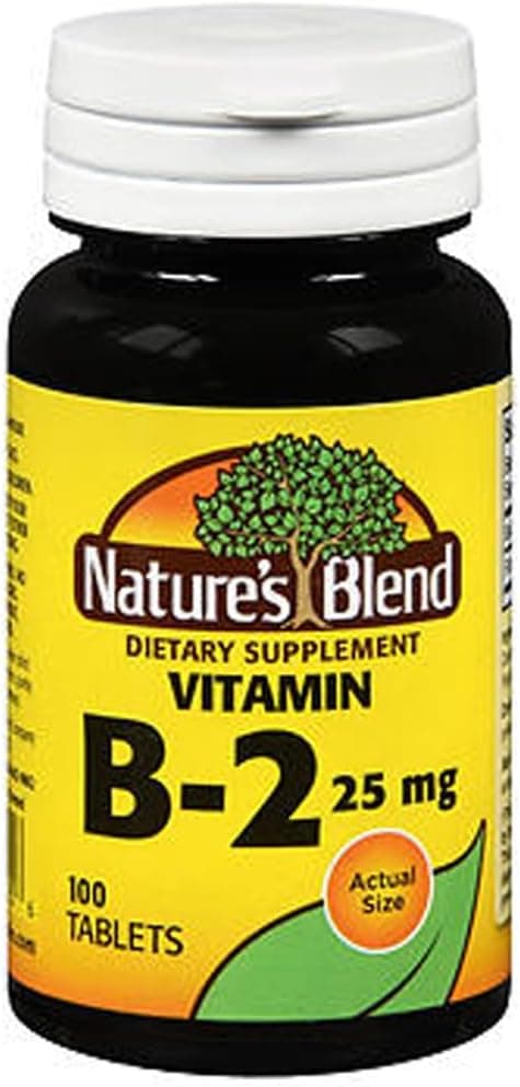 Nature's Blend Vitamin B-2 25 mg 100 Tablets