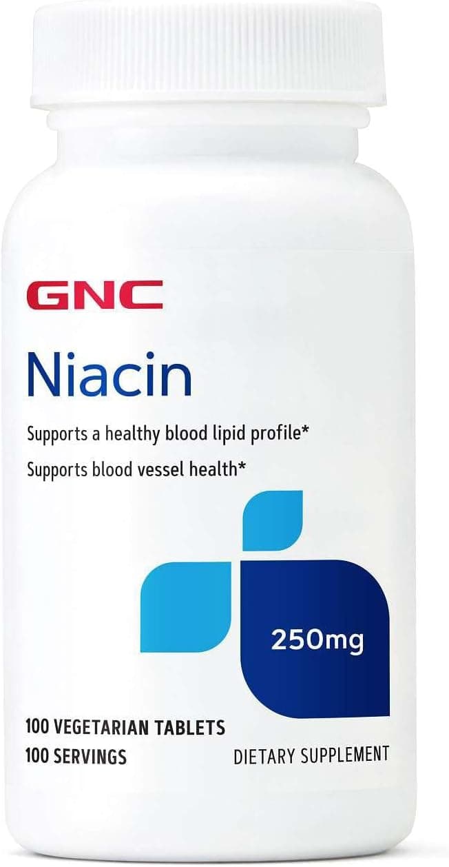 GNC Niacin 250mg, Supports Blood Vessel Health, 100 Vegetarian…