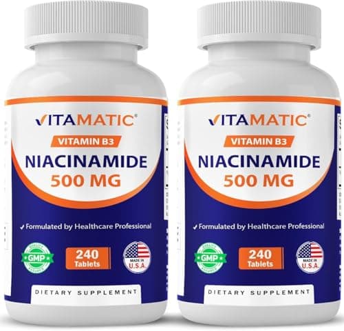 Vitamatic Niacinamide 500 mg 240 Tablets - Flush Free Vitamin…