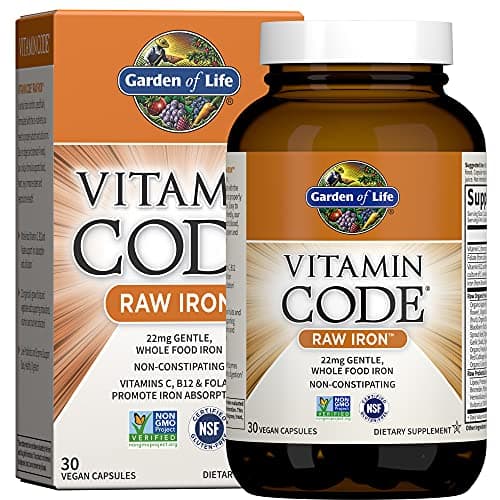 Garden of Life Vitamin Code Raw Iron Supplement - 30 Vegan…