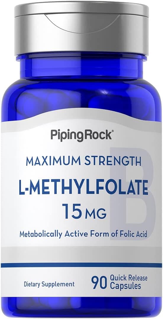 Piping Rock L Methylfolate 15 mg | 90 Capsules | Max Potency…