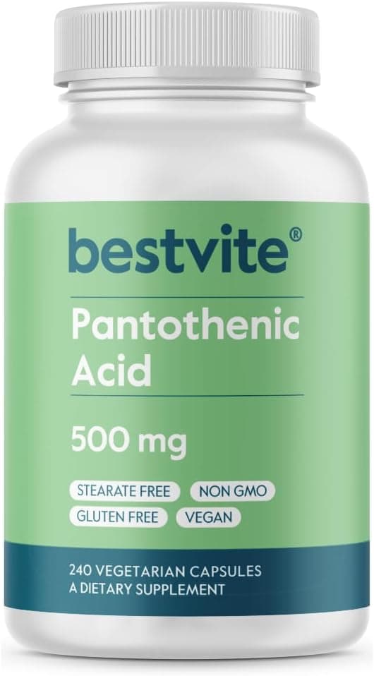 BESTVITE Pantothenic Acid 500mg (Vitamin B5)(240 Vegetarian…