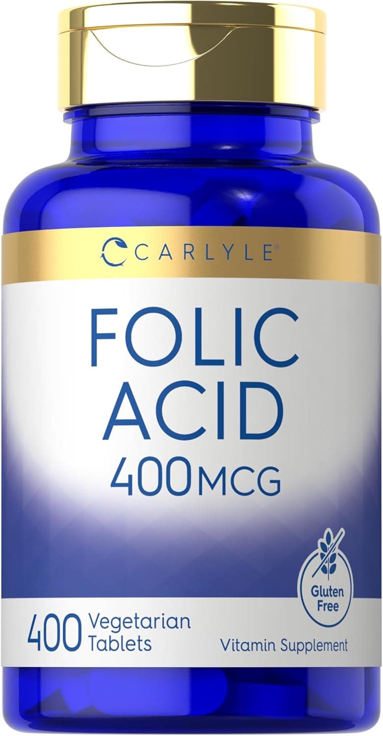 Carlyle Folic Acid 400 mcg | 400 Tablets | Vegetarian