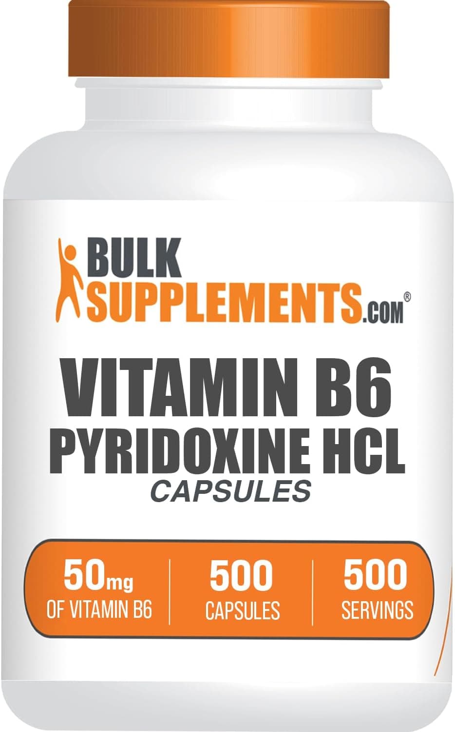 BulkSupplements.com Vitamin B6 Capsules - Pyridoxine HCl