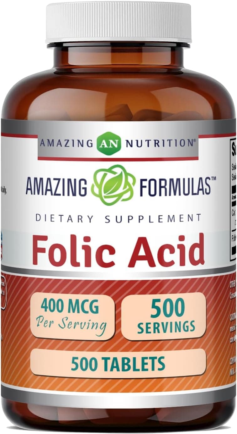 Amazing Formulas Folic Acid (Vitamin B9) 400 mcg | Tablets…