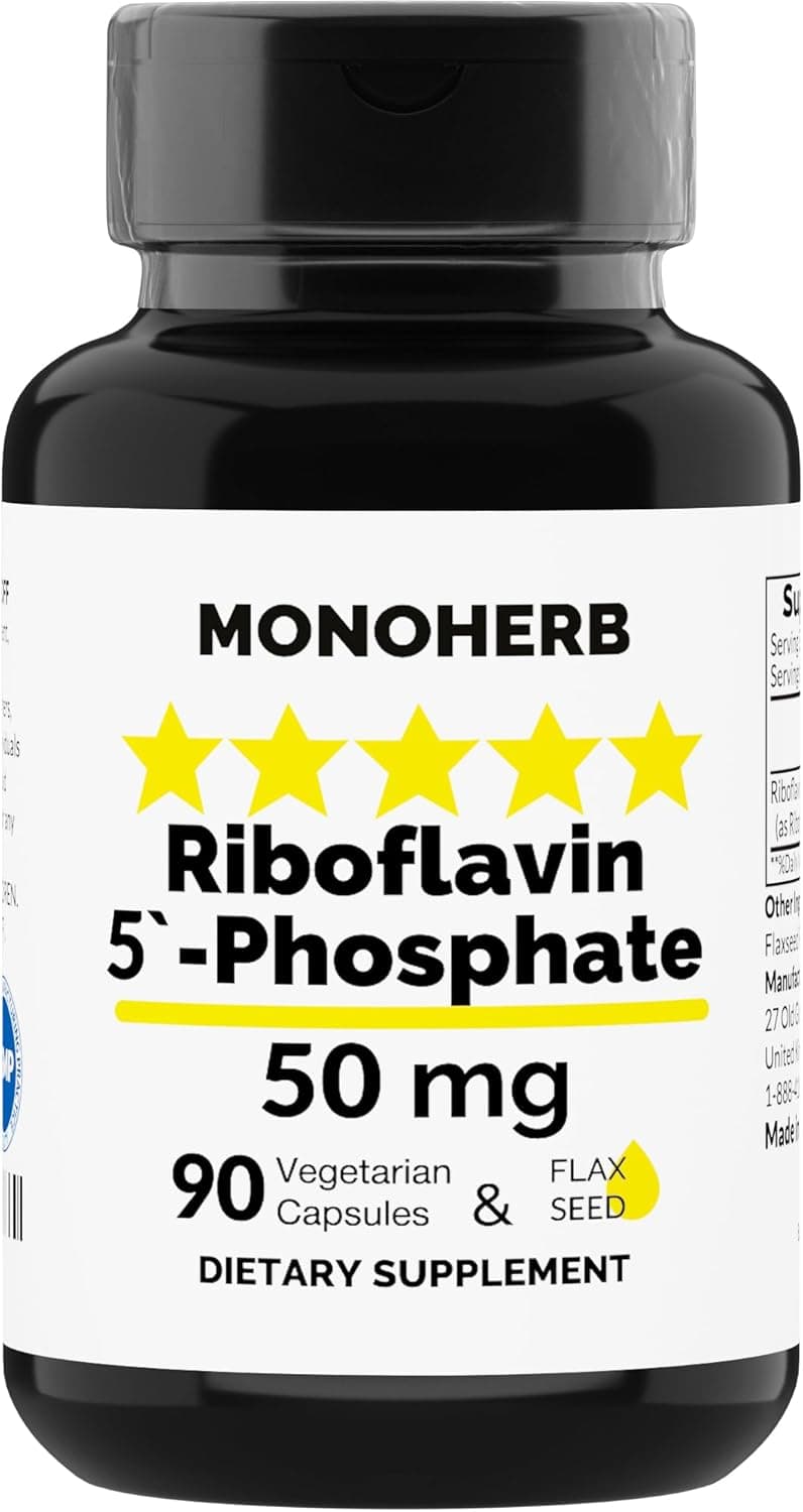 MONOHERB Riboflavin 5'-Phosphate 50 mg - 90 Vegetarian…