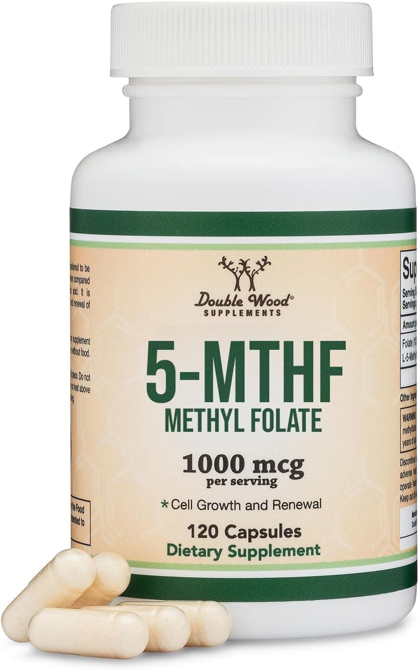 Methylfolate 1,000mcg, 120 Capsules (Third Party Tested Methyl…