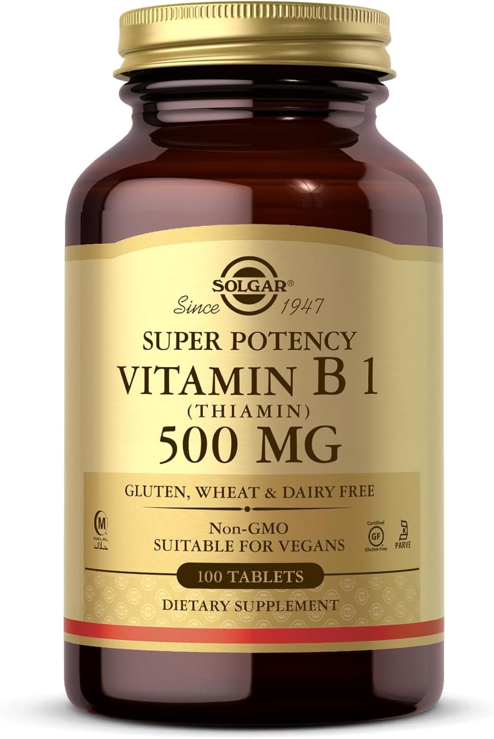 Solgar Vitamin B1 (Thiamin) - 100 Tablets - Super Potency