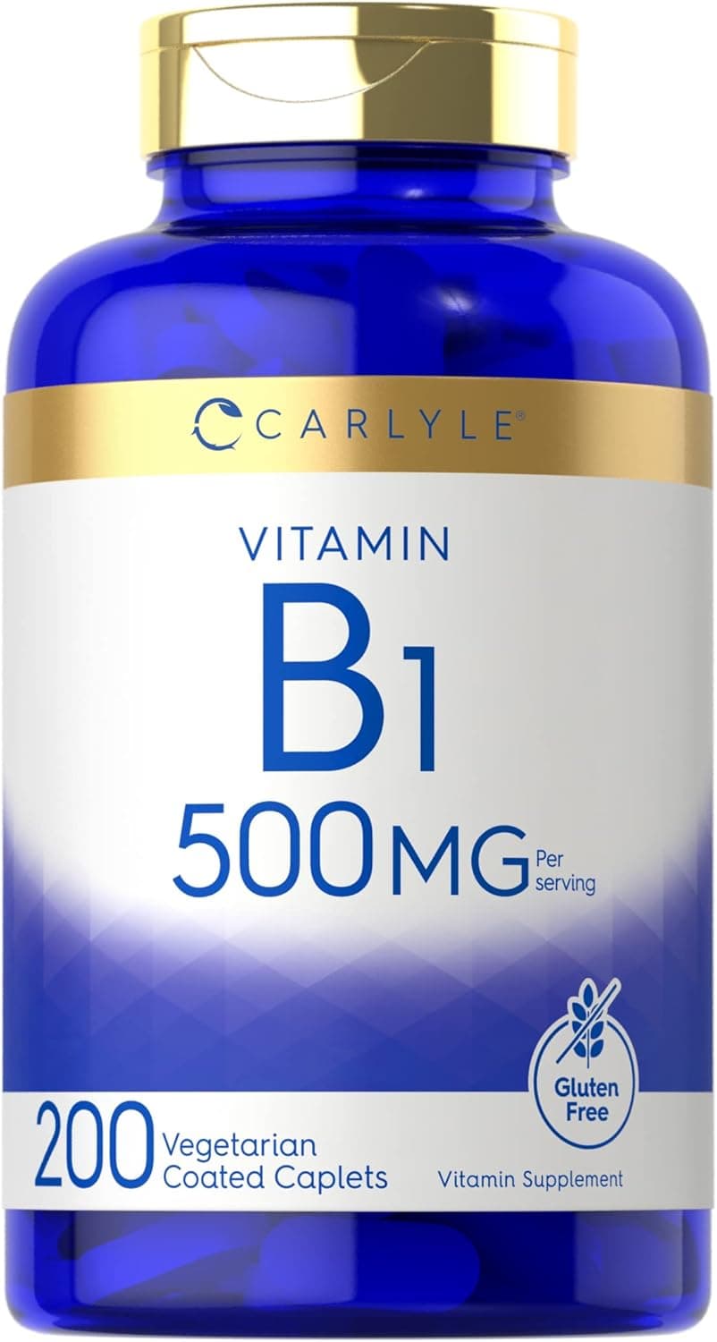 Carlyle Vitamin B1 500mg (Thiamine) | 200 Vegetarian Caplets…