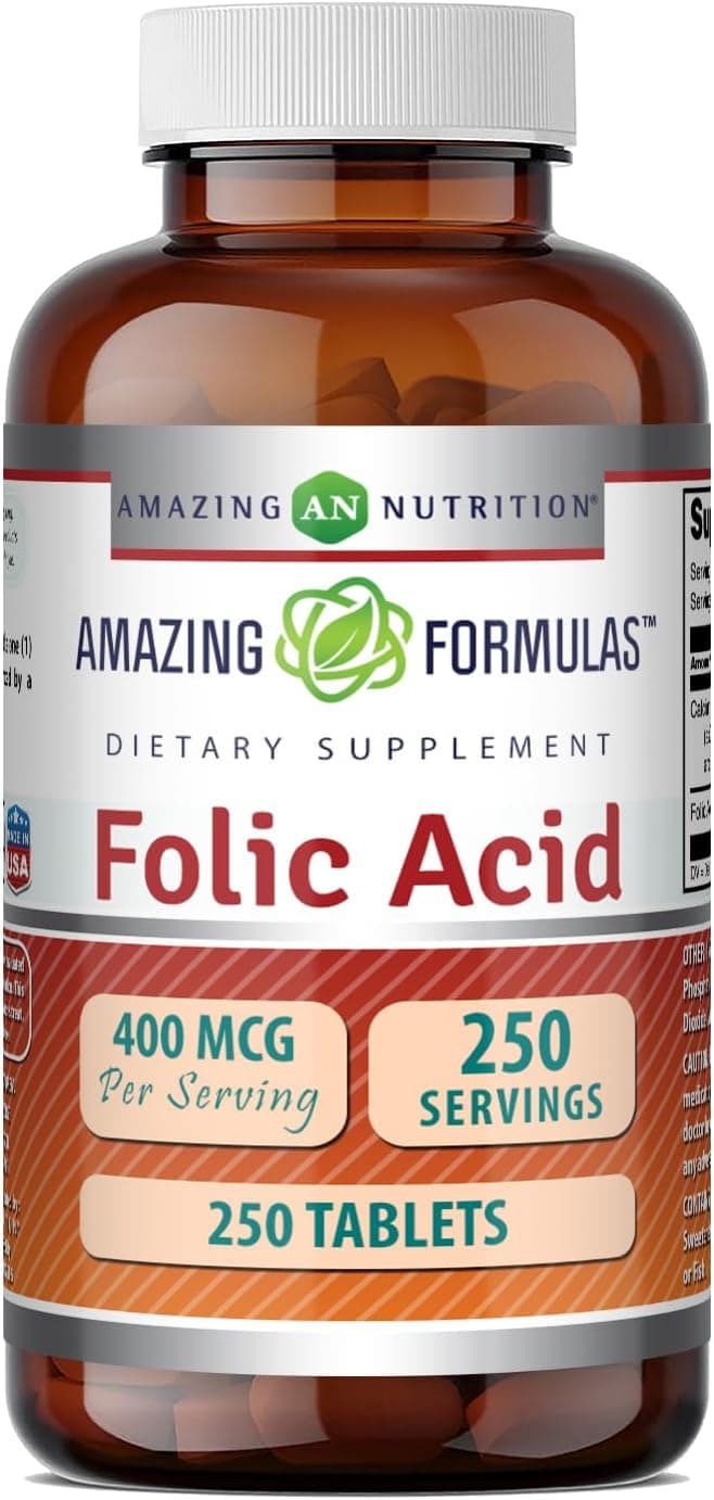 Amazing Formulas Folic Acid (Vitamin B9) 400 mcg | Tablets…