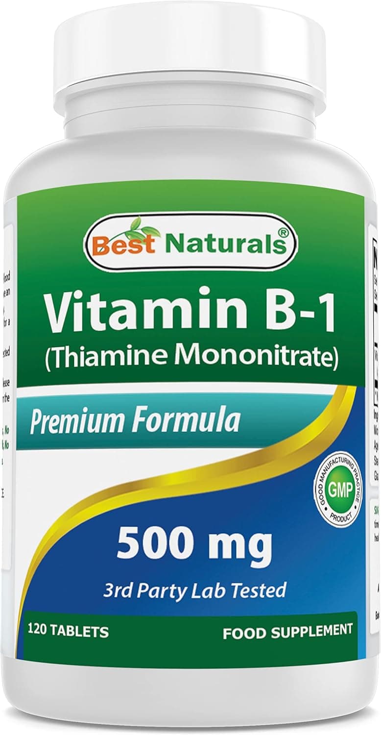 Best Naturals Vitamin B1 as Thiamine Mononitrate 500 mg 120…