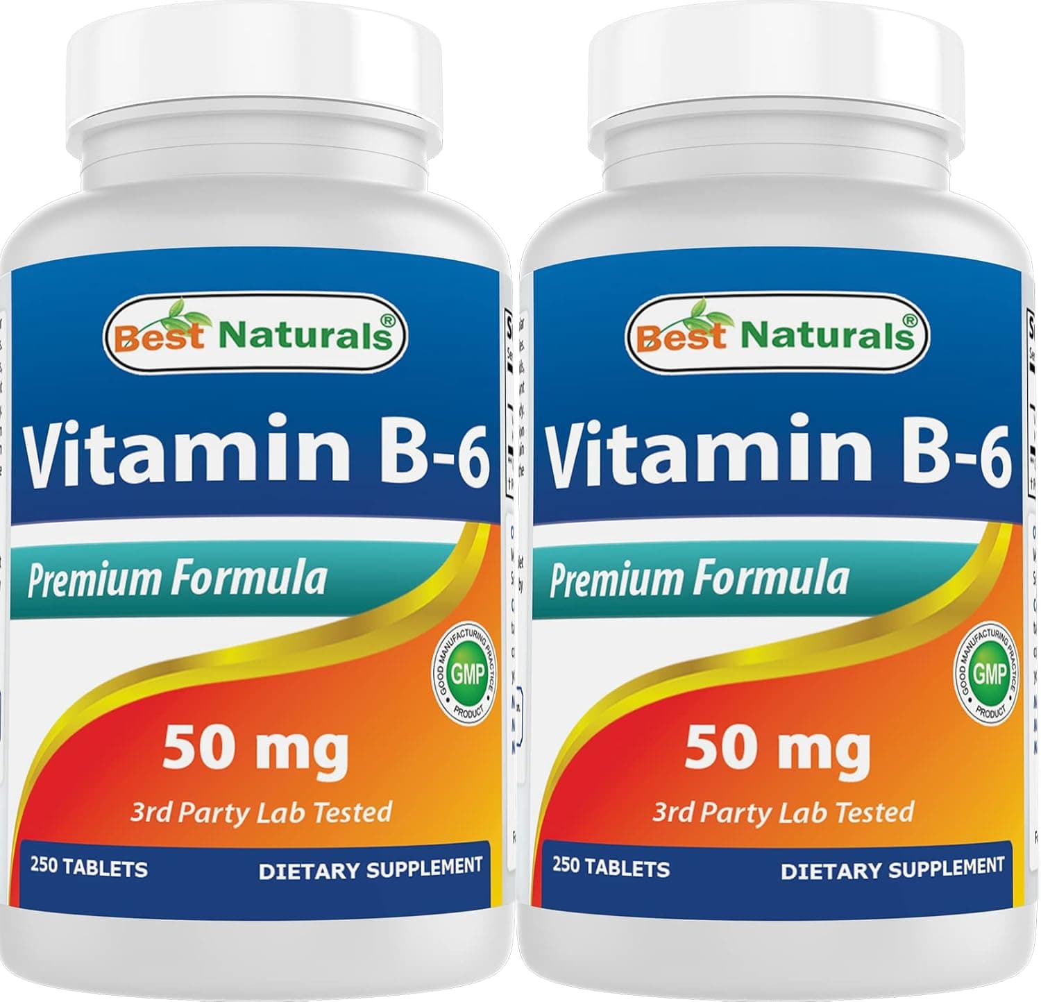 Best Naturals Vitamin B6 50 mg 250 Tablets (250 Count (Pack…
