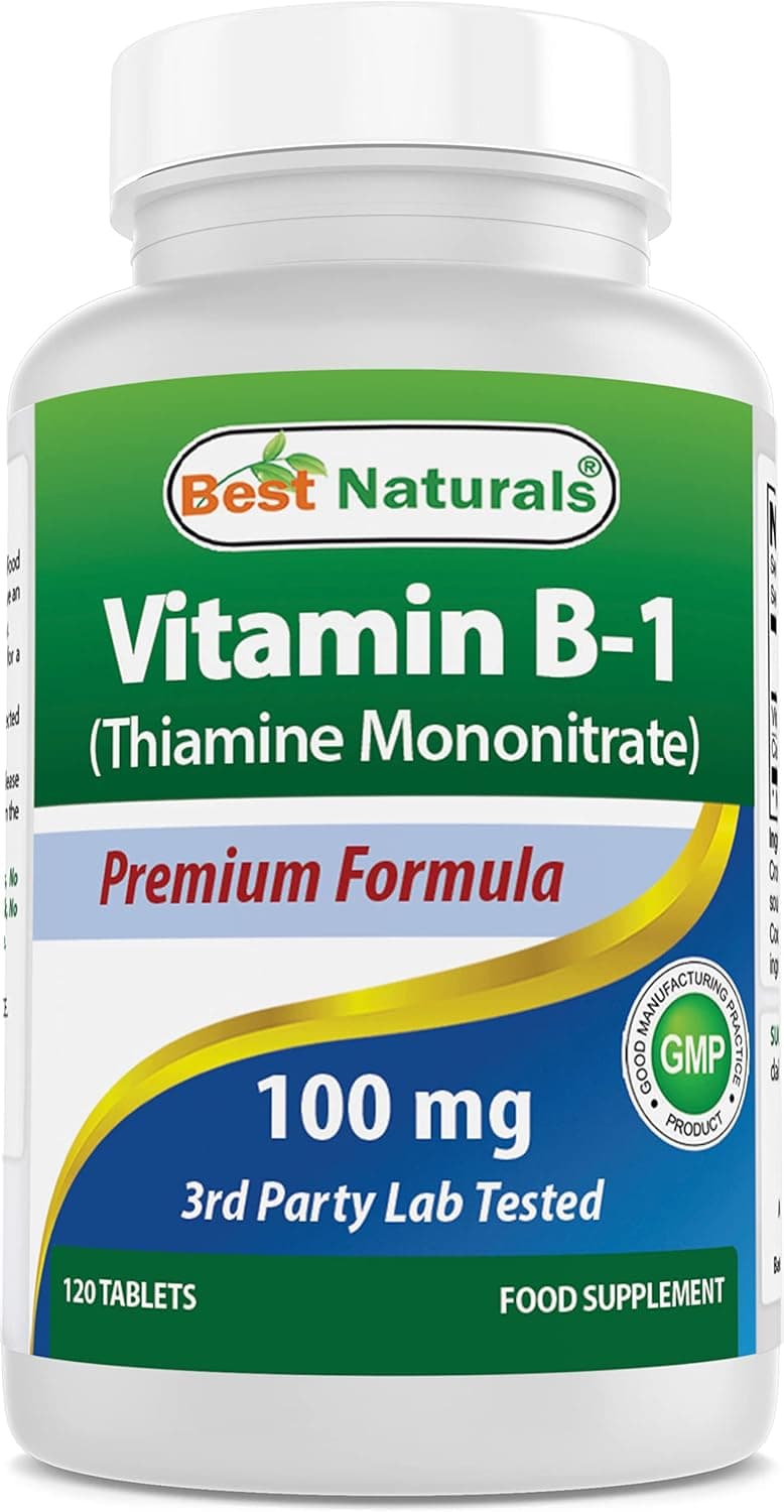 Best Naturals Vitamin B1 as Thiamine Mononitrate 100 mg 120…