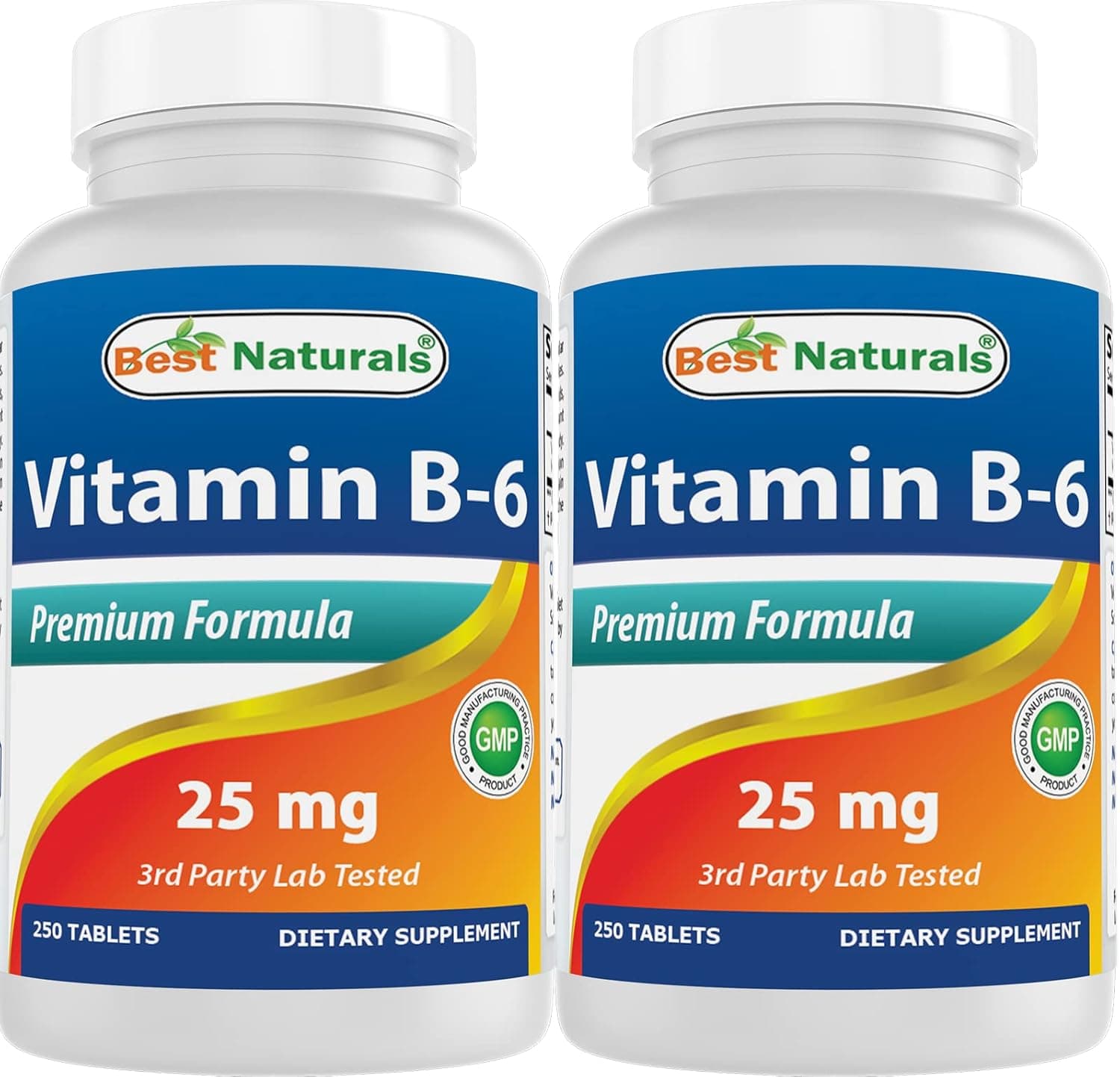 Best Naturals Vitamin B6 25mg 250 Tablets (250 Count (Pack…