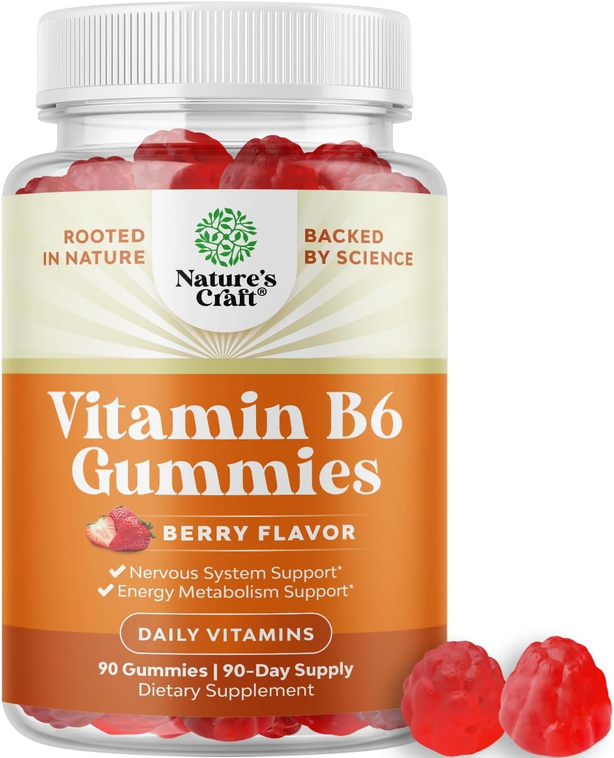 Potent Vitamin B6 Gummies for Adults - Vitamin B6 50mg Per…