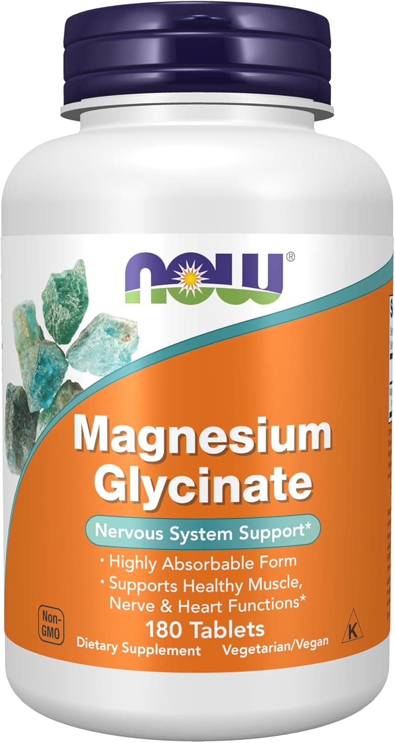 NOW Foods Supplements, Magnesium Glycinate 100 mg, Highly…