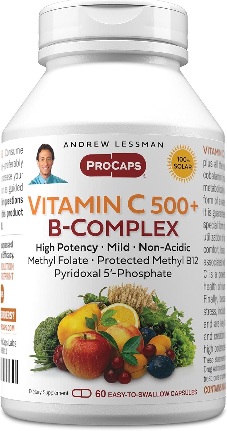 ANDREW LESSMAN Vitamin C 500 Plus B-Complex 60 Capsules…