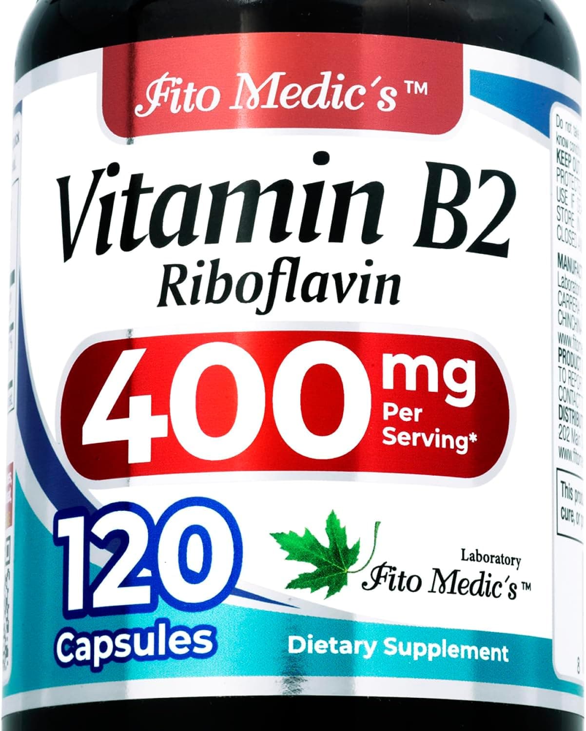 FITO MEDIC'S Lab | Vitamin b2 |120 Capsules | 400 mg…