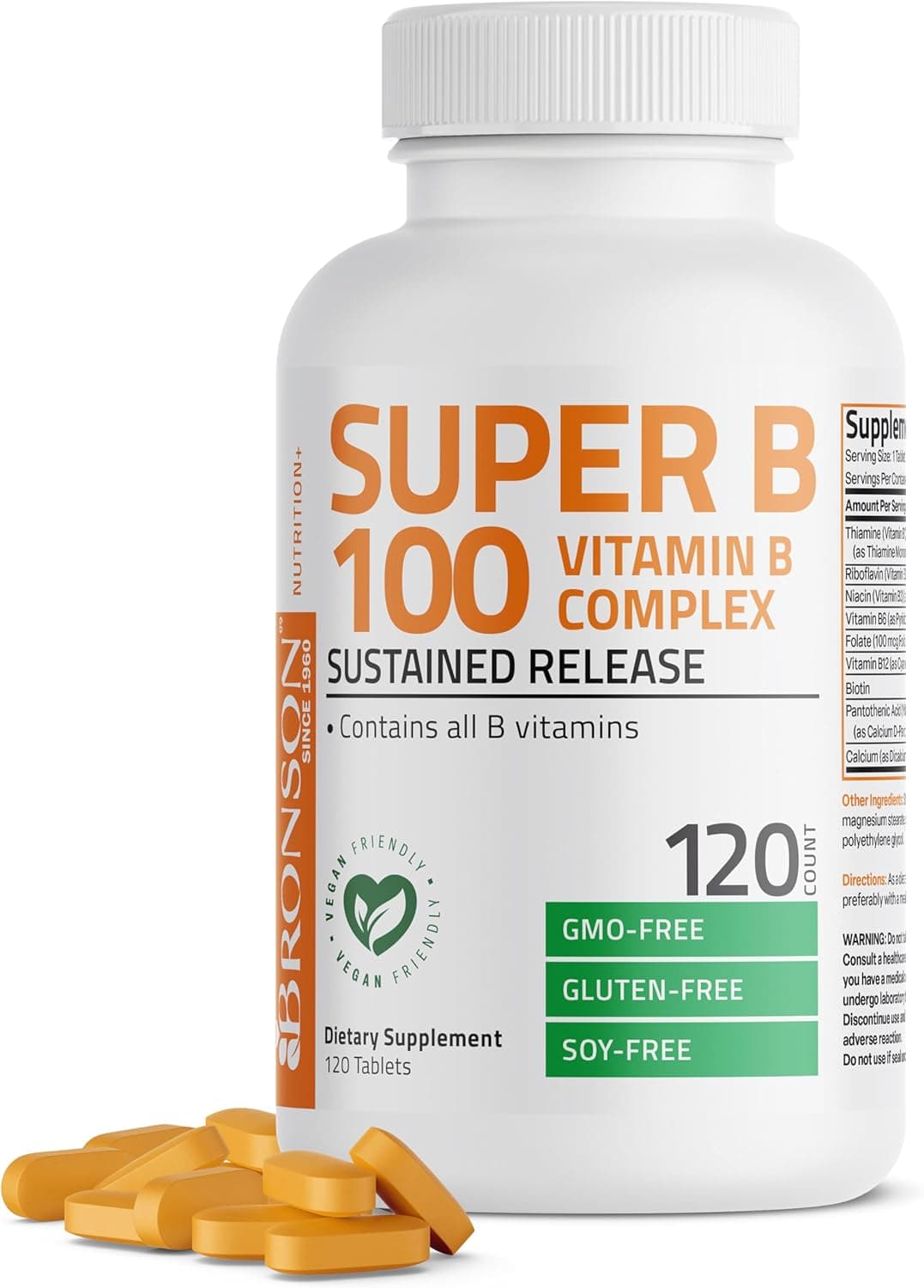 Bronson Super B100 Vitamin B Complex Sustained Release…