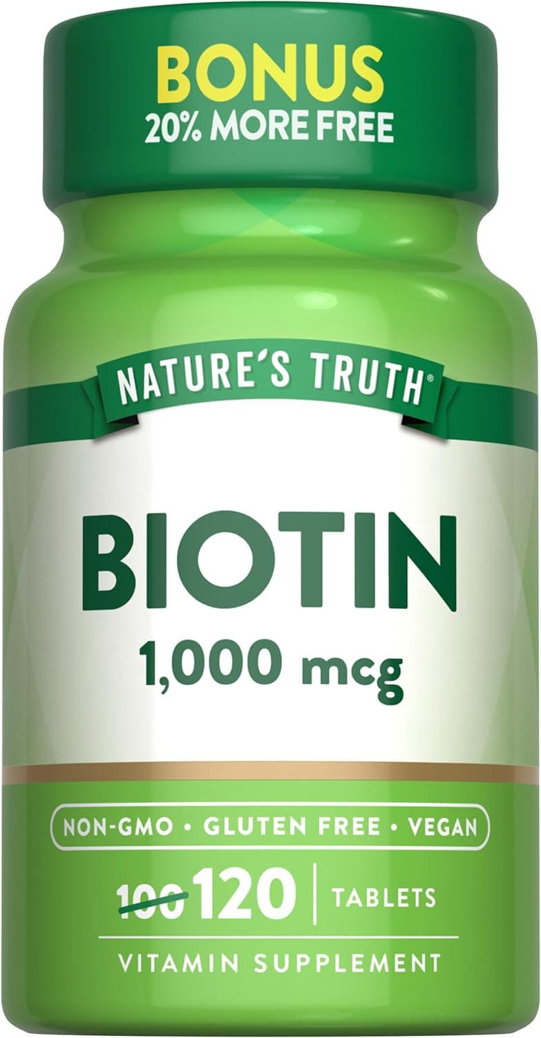 Nature's Truth Biotin 1000mcg | 120 Tablets | Vegan