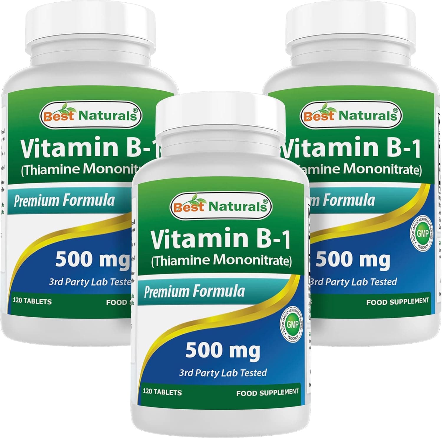 Best Naturals Vitamin B1 as Thiamine Mononitrate 500 mg 120…