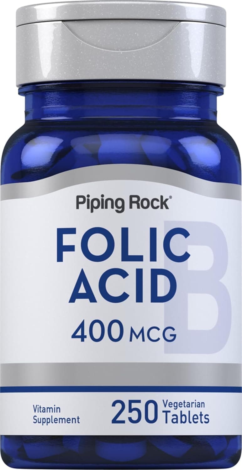 Piping Rock Folic Acid | 400mcg | 250 Vegetarian Tablets…