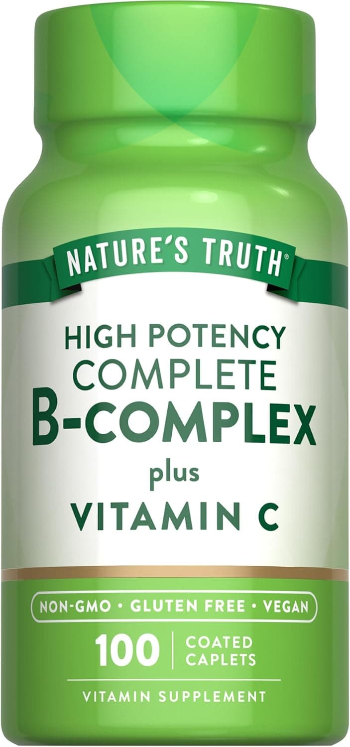 Nature's Truth Vitamin B Complex Plus Vitamin C | 100 Caplets…